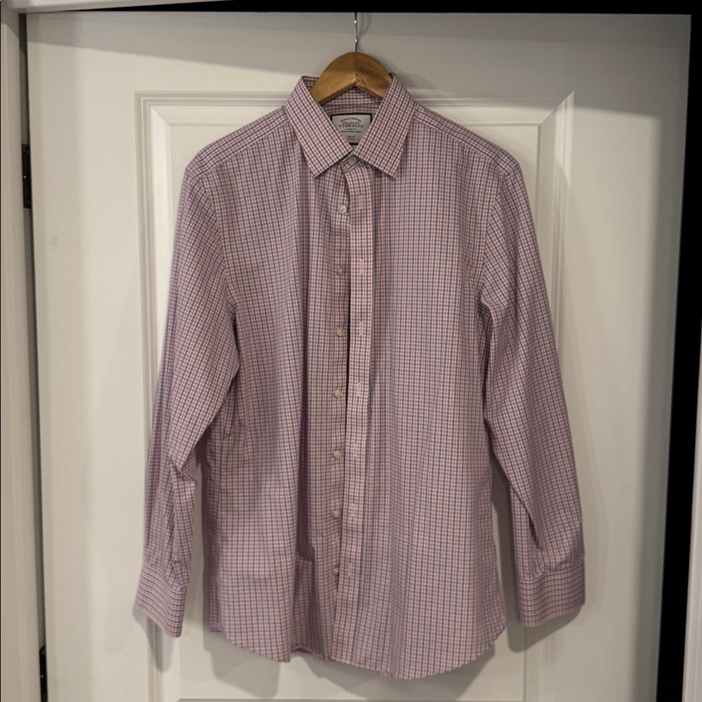Charles Tyrwhitt Red and Blue Checkered Shirt